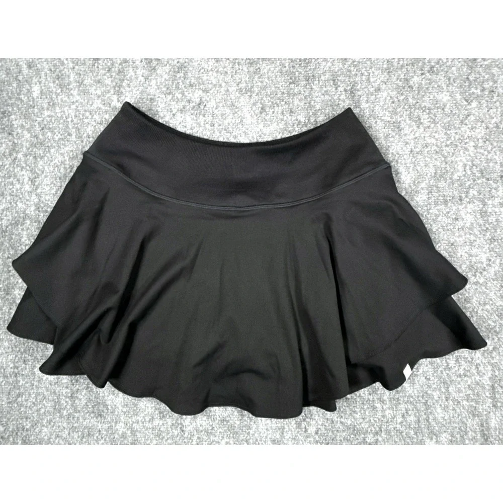 Rhoback Womens Size Medium Black Tiered Ruffle Active Golf Tennis Skort - Picture 12 of 14